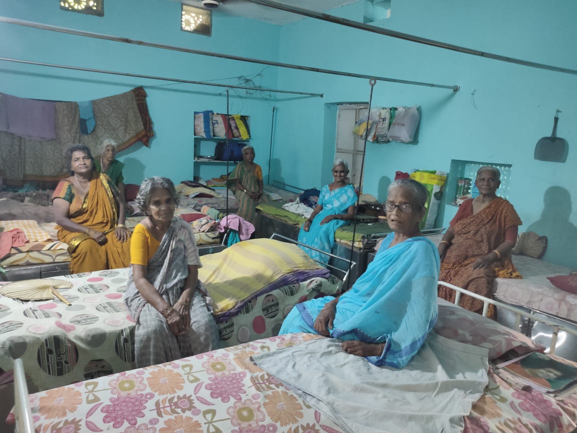Women residents in a shared room at ABCD Old Age Home
