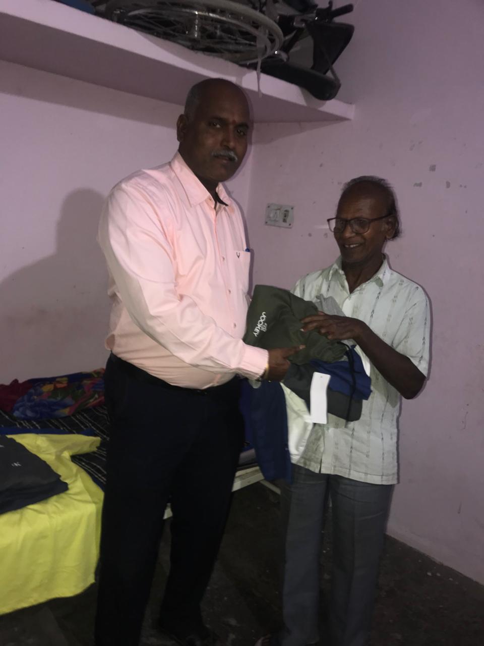 Clothing support for a resident at Vruddha Abhaya Trust