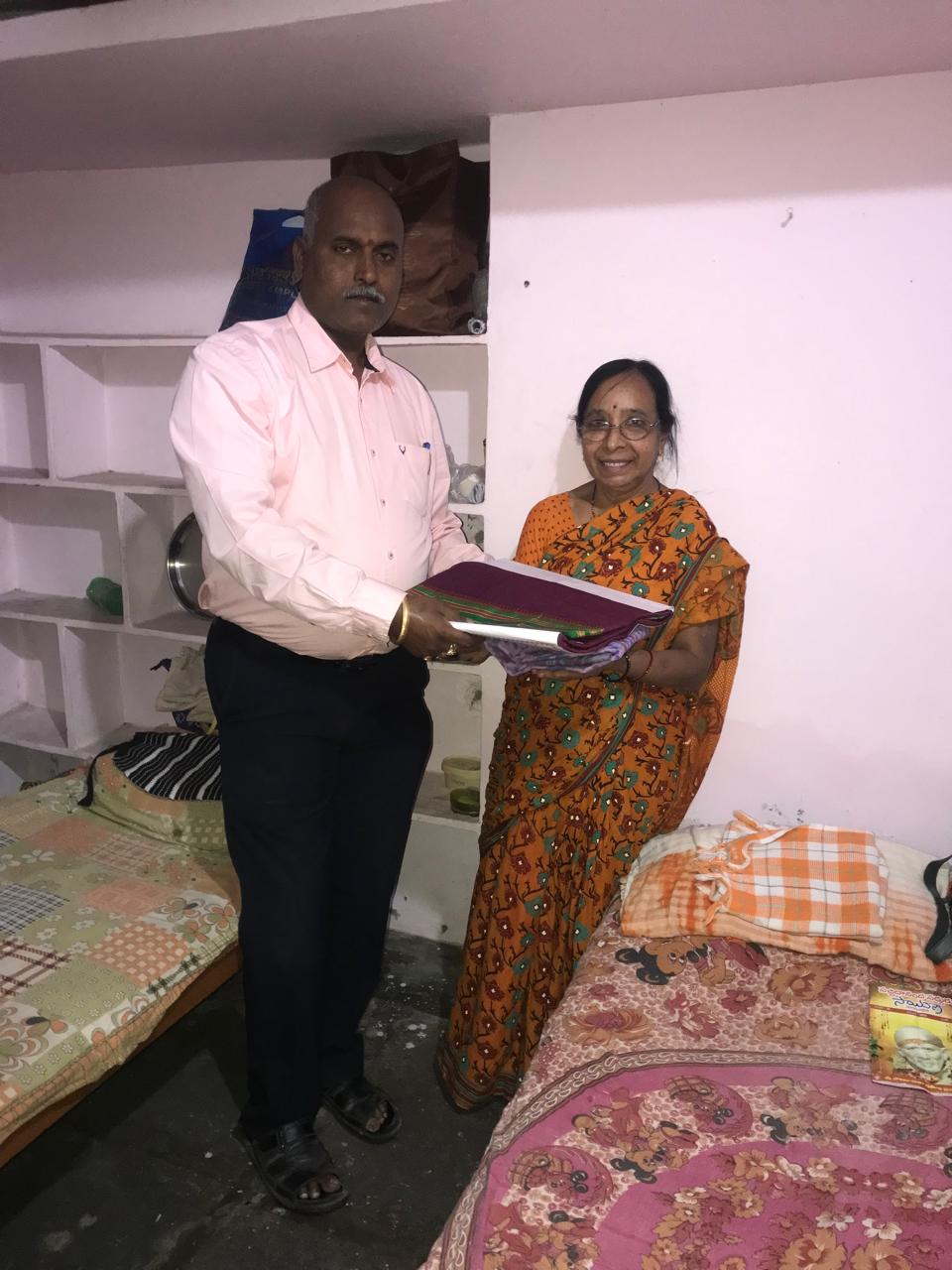 Clothing support for a resident at Vruddha Abhaya Trust