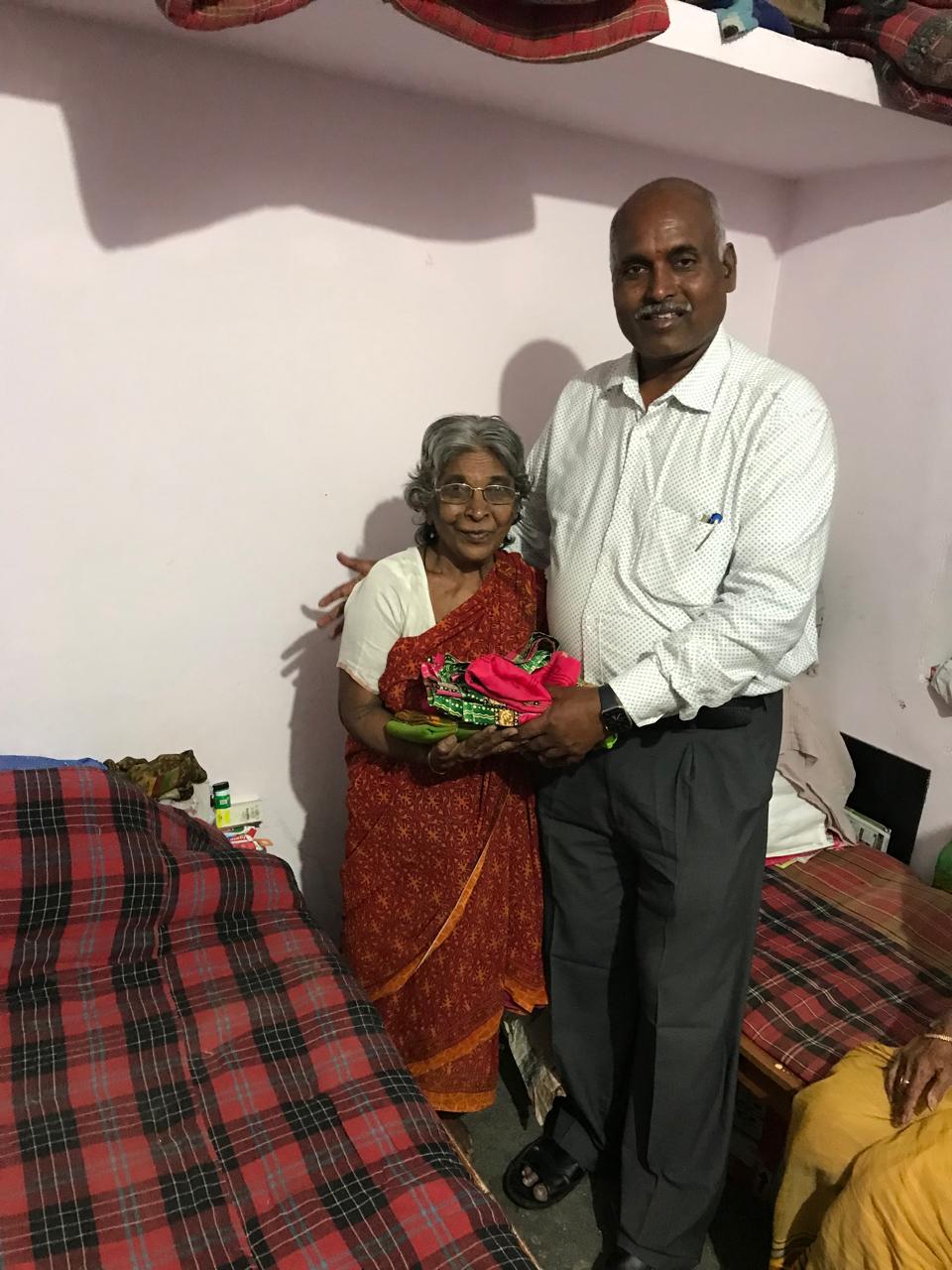 Clothing support for a resident at Vruddha Abhaya Trust