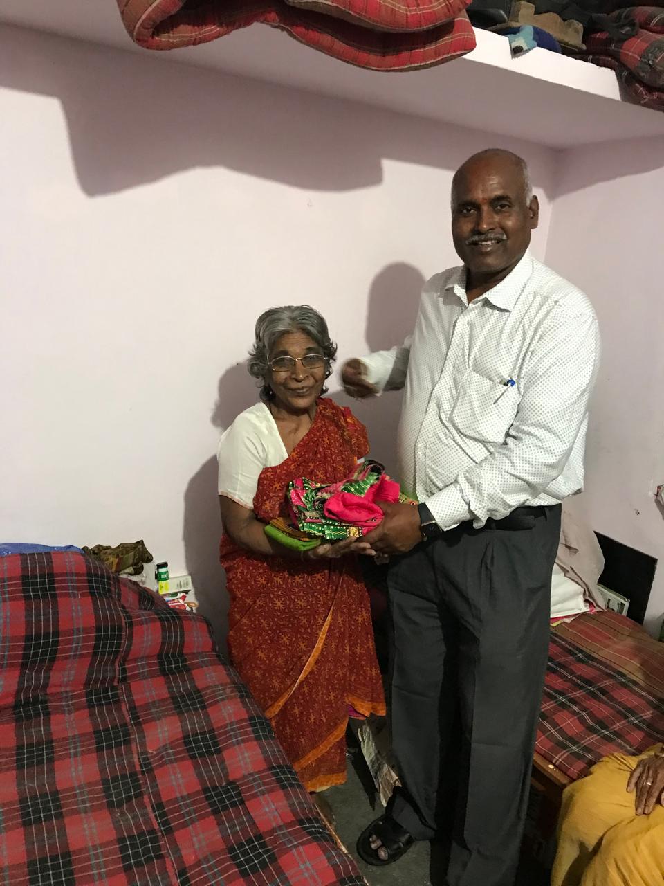 Clothing support for a resident at Vruddha Abhaya Trust